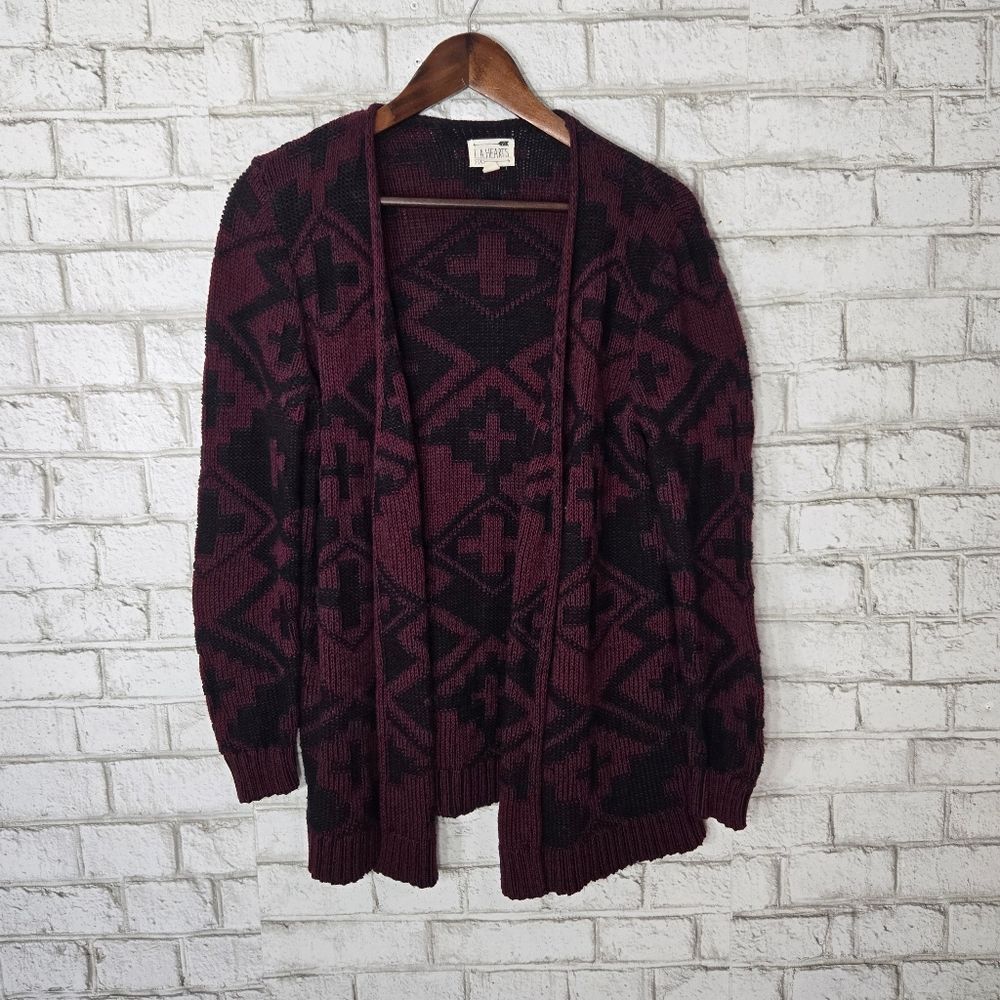 LA Hearts aztez printed cardigan sweater